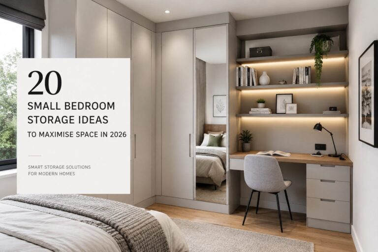 Read more about the article 20 Small Bedroom Storage Ideas to Maximise Space in 2026